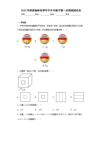 2023年陕西榆林希望中学中考数学第一次模拟测试卷（含答案）