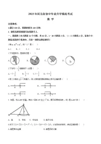 2023年河北省保定市中考一模考试数学卷(含答案）
