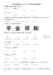 天津市天津市津南区天津市咸水沽第四中学2022-2023学年九年级下学期3月月考数学试题（含答案）