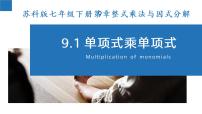 苏科版第9章 整式乘法与因式分解9.1 单项式乘单项式图片课件ppt