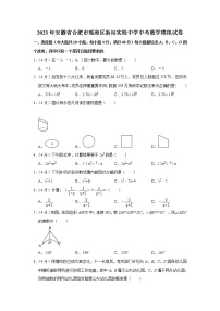 2023年安徽省合肥市瑶海区新站实验中学中考数学模拟试卷（含答案）