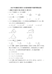 2023年安徽省合肥市c20教育联盟中考数学模拟试卷(含答案)