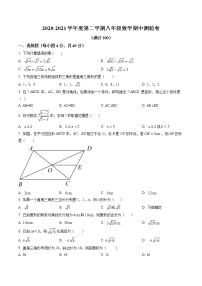 精品解析：广东省汕尾市陆丰市甲东镇钟山中学2020-2021学年八年级下学期数学期中测验卷