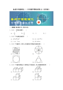 备战中考数理化——中考数学模拟试卷 (22)（含答案）