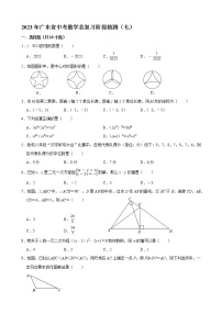 2023年广东省中考数学总复习阶段检测（七）（含答案）