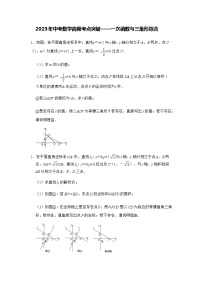 【备考2023中考】2023年中考数学高频考点突破——一次函数与三角形综合