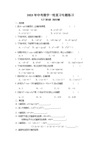 2023年中考苏科版数学一轮复习专题练习-因式分解