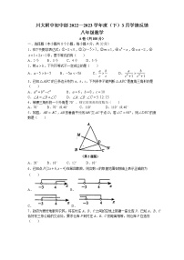 四川省成都市锦江区四川师范大学附属中学2022-2023学年八年级下学期3月月考数学试题(无答案)