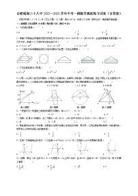 安徽省合肥市瑶海区三十八中2022-2023学年中考数学摸底练习试卷（含答案）