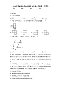 2023年河南省焦作市武陟县九年级中考数学一模试卷（含答案）