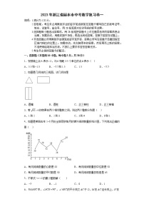 2023年浙江省丽水市中考数学复习卷一(含答案)