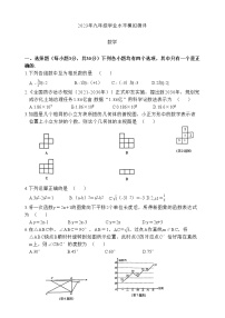 2023年河南省新乡市原阳县一模数学试题(含答案)