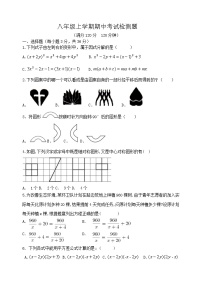 泰安市东平县明湖中学鲁教版八年级上学期数学期中测试题和答案