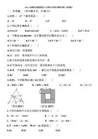 2023.3济南市天桥区第五十六中学七年级下数学月考（含答案）