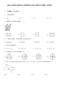 2023.2济南市天桥区泺口实验学校九年级下数学月考试题（含答案）