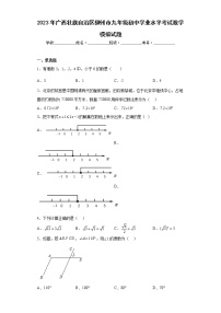 2023年广西壮族自治区柳州市九年级初中学业水平考试数学模拟试题（含详细答案）