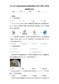 2023年广东省深圳市南山外国语集团九年级下学期三月质量监测数学试卷（含详细答案）