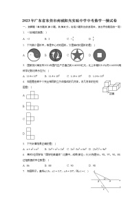 2023年广东省东莞市南城阳光实验中学中考数学一模试卷（含解析）