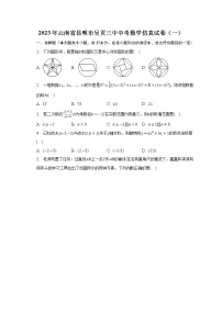 2023年云南省昆明市呈贡三中中考数学仿真试卷（一）（含解析）