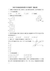 2023年河南省郑州四中中考数学一模试卷（含解析）