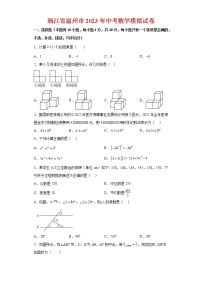 2023年浙江省温州市中考数学模拟试卷（含答案）