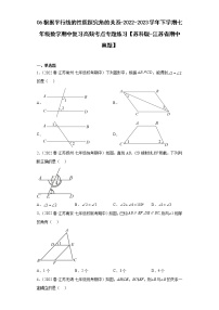 06根据平行线的性质探究角的关系-2022-2023学年下学期七年级数学期中复习高频考点专题练习【苏科版-江苏省期中真题】