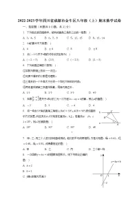 2022-2023学年四川省成都市金牛区八年级（上）期末数学试卷（含解析）