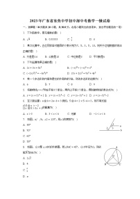 2023年广东省东莞中学初中部中考数学一模试卷（含解析）