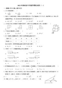 2023年海南省中考数学模拟试卷(一)(含答案)