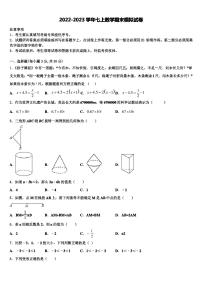 2022-2023学年山东省临沂市临沭县第五初级中学数学七年级第一学期期末统考模拟试题含解析