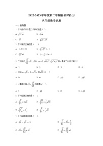 河北省石家庄市赵县2022-2023学年八年级下学期（3月）自我评价数学试卷(含解析)