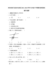 河南省驻马店市汝南县2021-2022学年七年级下学期第一次段考数学试卷