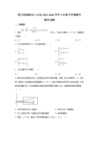 四川省绵阳市三台县2021-2022学年七年级下学期期中教学质量监测数学试卷(含答案)