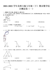 2021-2022学年北师大版七年级（下）期末数学综合测试卷（一）.