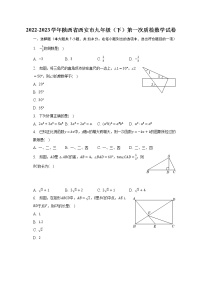 2022-2023学年陕西省西安市九年级（下）第一次质检数学试卷（含解析）