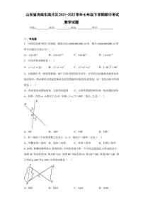 2021-2022学年山东省济南东南片区七年级下学期期中考试数学试题(含答案)