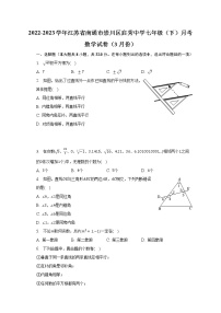 2022-2023学年江苏省南通市崇川区启秀中学七年级（下）月考数学试卷（3月份）（含解析）