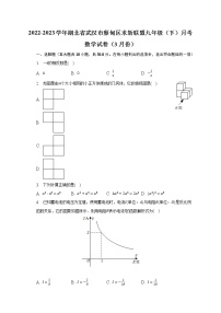 2022-2023学年湖北省武汉市蔡甸区求新联盟九年级（下）月考数学试卷（3月份）（含解析）