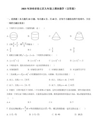 2023.1年济南市章丘区九年级上期末数学（含答案）