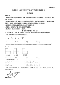 2023年陕西省西安市西咸新区中考第一次模拟数学试题（含答案）