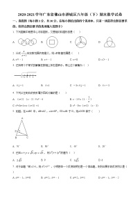 八年级数学下册北师版广东省佛山市禅城区期末试卷附答案解析