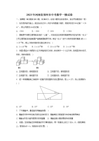 2023年河南省郑州市中考数学一模试卷（含解析）