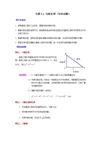 专题3.1 勾股定理（知识讲解）-八年级数学上册基础知识专项讲练（苏科版）