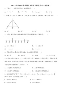 2023.3年济南市章丘四中八年级下数学月考（含答案）