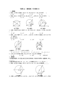 苏科版九年级上册2.4 圆周角课后测评