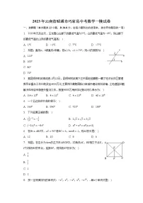 2023年云南省昭通市巧家县中考数学一模试卷(含解析)