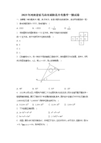 2023年河南省驻马店市泌阳县中考数学一模试卷（含解析）