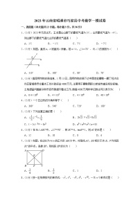 2023年云南省昭通市巧家县中考数学一模试卷（含答案）