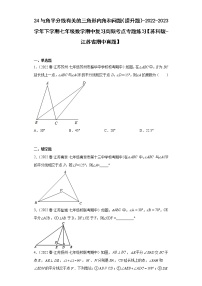 24与角平分线有关的三角形内角和问题（提升题）-2022-2023学年下学期七年级数学期中复习高频考点专题练习【苏科版-江苏省期中真题】