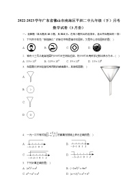 2022-2023学年广东省佛山市南海区平洲二中九年级（下）月考数学试卷（3月份）（含解析）